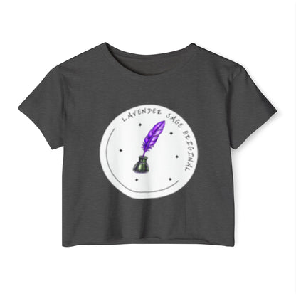 Lavender Sage Logo Women's Festival Crop Top - Unique Journals Inspired Design