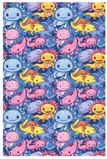 Aquatic Whimsy: Axolotl-Inspired Notebook Covers