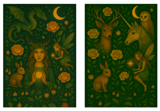 Realm & Quill: Fantasy-Themed Refillable Notebook Covers